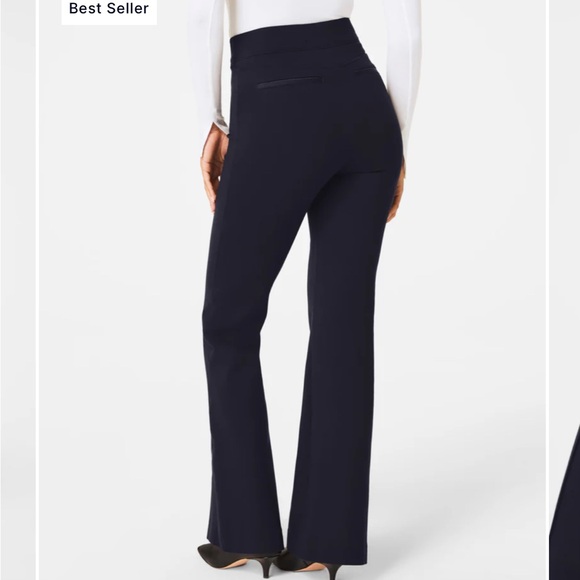 Spanx Supersmooth Perfect Fit Ponte Flare Pant in Navy NWT - Picture 2 of 16